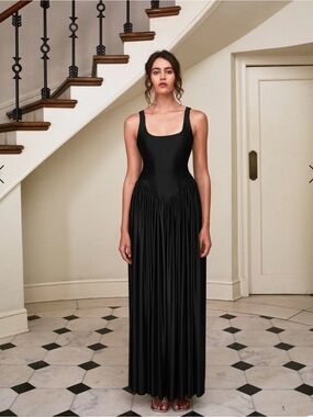 halter neck maxi dress for women Mint Velvet Blue Satin Halter Maxi Dress | Size 14 | Blue | Sleeveless